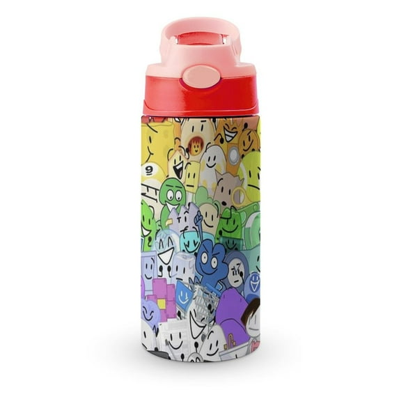 Battle for Dream Island BFDI Stainless Steel Insulated Water Cup for Boys Girls Leakproof Water Bottle with Flip-Flop Lid