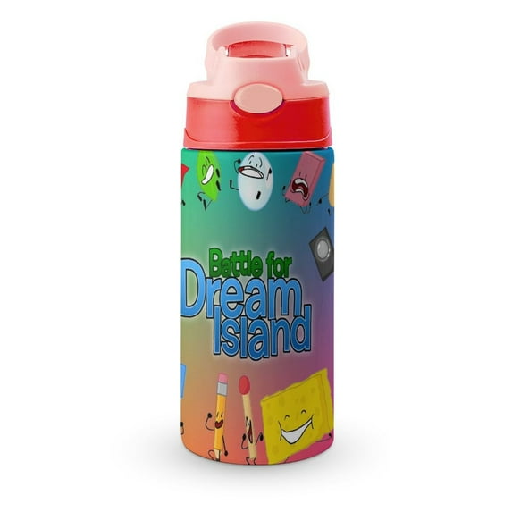 Battle for Dream Island BFDI Stainless Steel Insulated Water Cup for Boys Girls Leakproof Water Bottle with Flip-Flop Lid