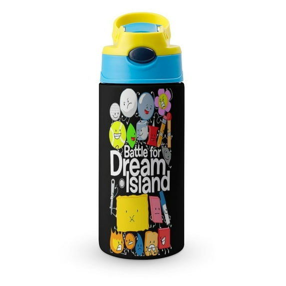 Battle for Dream Island BFDI Stainless Steel Insulated Water Cup for Boys Girls Leakproof Water Bottle with Flip-Flop Lid