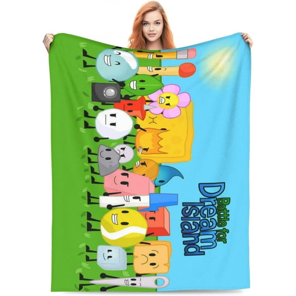Battle for Dream Island Bfdi Bed Blankets Lightweight Flannel Throws Blankets All Seasons Super Soft Blankets for Sofa 50""X40"", Style 10