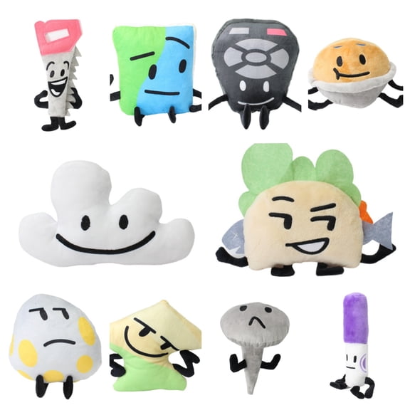 Battle for Dream Island Plush Toys, Cartoon Bfdi Character Gelatin Stuffed Animals, Perfect Birthday Gifts To Fans - 10Pc