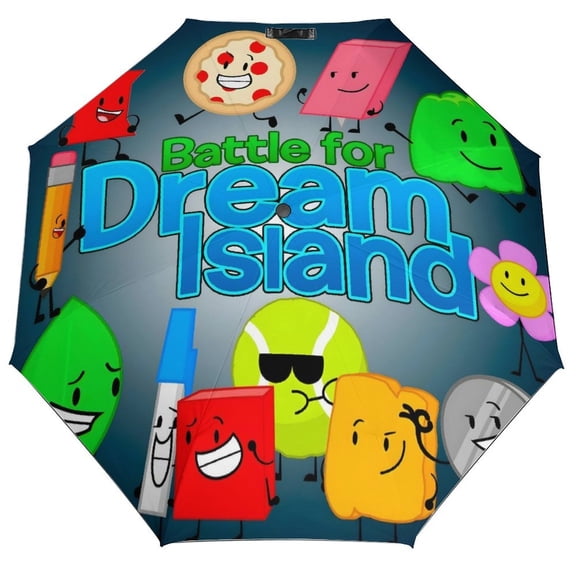Battle for Dream Island-theme 3 Fold Auto Umbrella sunshade for Outdoor activities gifts for fans,friends,family and Lovers