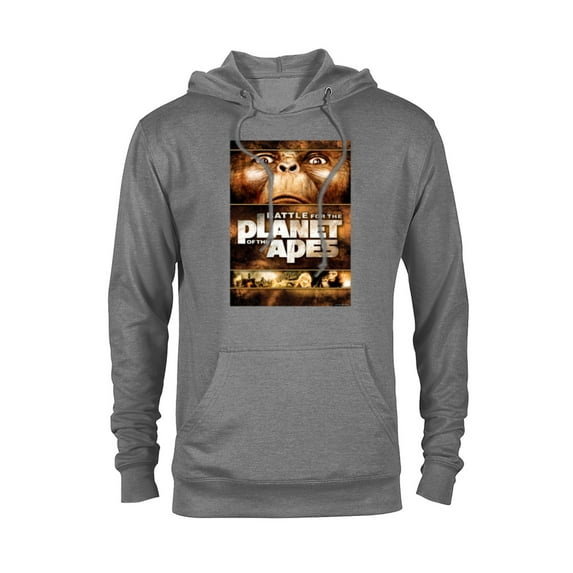 Battle for the Planet of the Apes 1973 Caesar Movie Poster - Pullover Hoodie for Adults - Customized-Athletic Heather