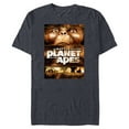 thumbnail image 1 of Battle for the Planet of the Apes 1973 Caesar Movie Poster - Short Sleeve Blended T-Shirt for Adults - Customized-Navy Heather, 1 of 5