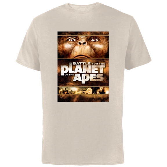 Battle for the Planet of the Apes 1973 Caesar Movie Poster - Short Sleeve Cotton T-Shirt for Adults - Customized-Natural