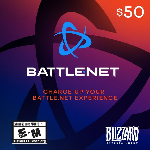 Battle.net Balance Store Gift Card $50, Blizzard Entertainment [Digital Download]