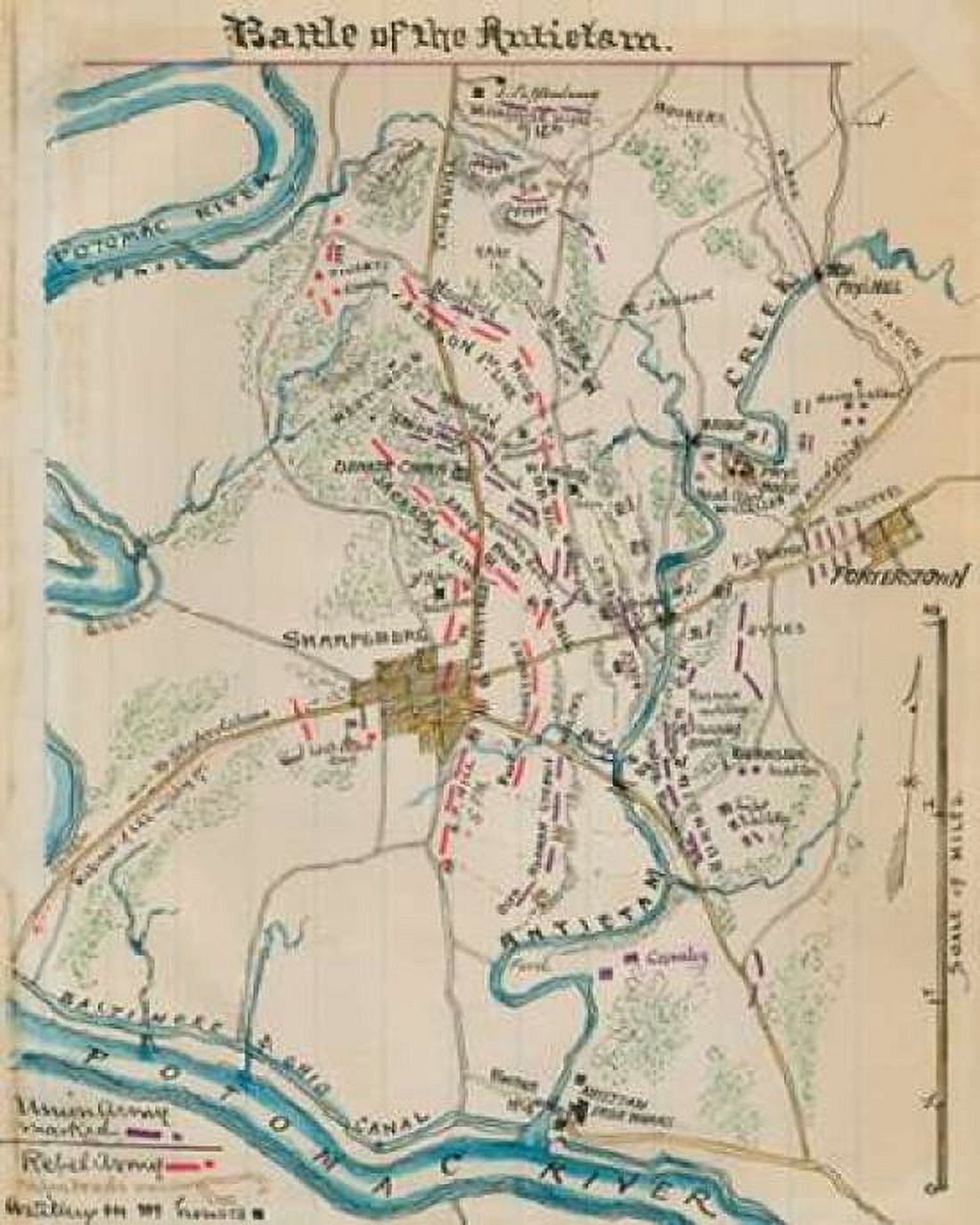 Battle of Antietam or Sharpsburg #1 Canvas Art - Unknown (24 x 30)