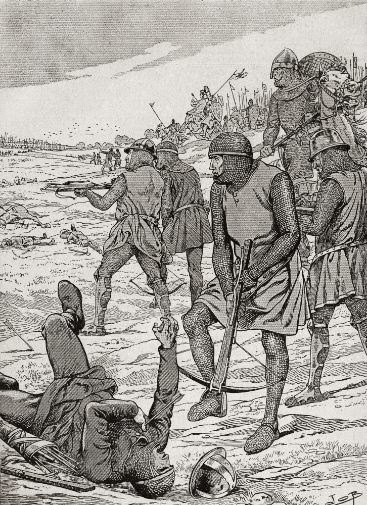 Battle of Bouvines 1214 From Agenda Buvard du Bon Marche published 1917 Canvas Art - Ken Welsh Design Pics (12 x 16)
