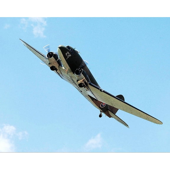Battle of Britain Memorial Douglas C-47 Dakota Style - A - 20x30 Inch Laminated Aviation Poster - Stunning Detail and Bold Colors