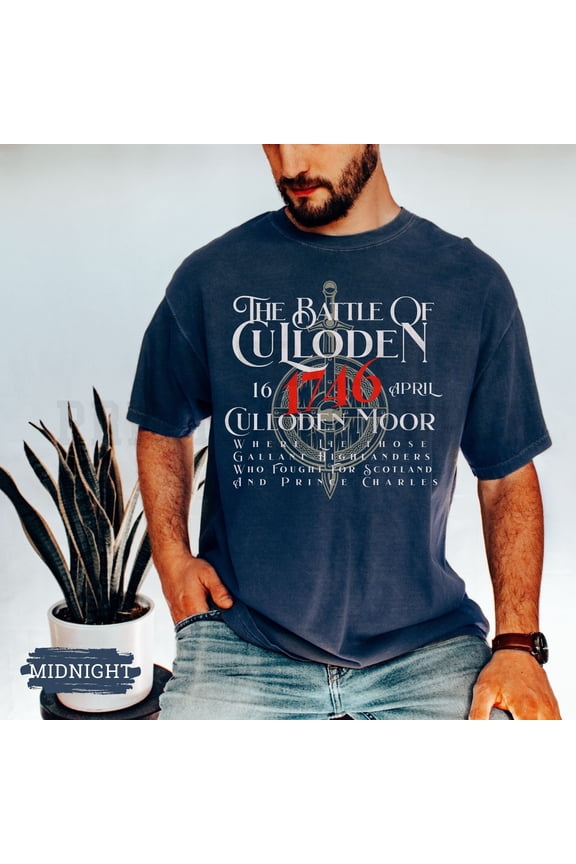 Battle of Culloden Scottish Rebellion Unisex Cotton outlander tshirt Bookish Gift for hist