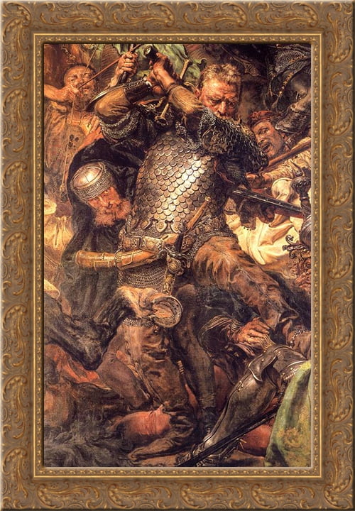 Battle of Grunwald, Jan Zizka(detail) 19x24 Gold Ornate Wood