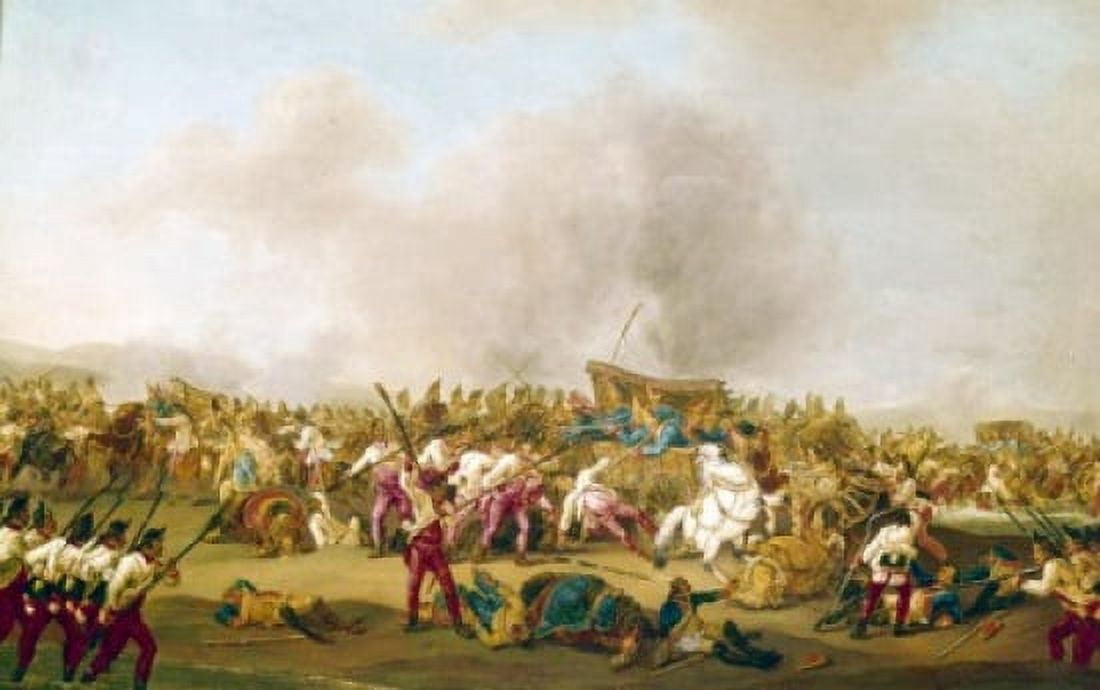 Battle of Leipzig by Friedrich Hoch (1751-1812 ) Canvas Art - Friedrich Hoch (18 x 24)