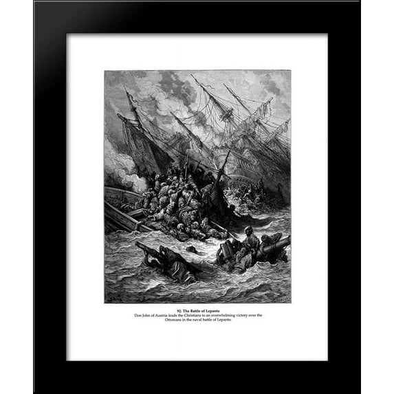 Battle of Lepanto in 1571 20x24 Framed Art Print by Gustave Dore