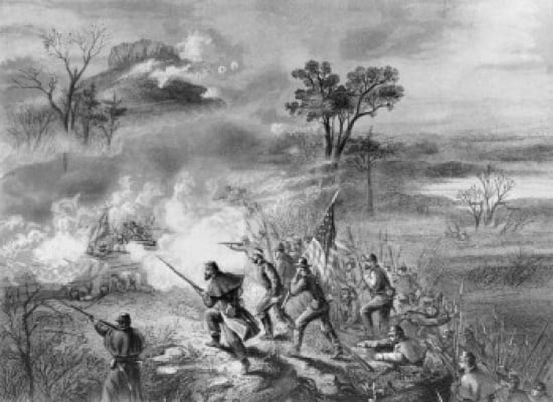 Battle of Lookout Mountain ca1862 Thomas Nast (1840-1902 American) Canvas Art - Thomas Nast (18 x 24)