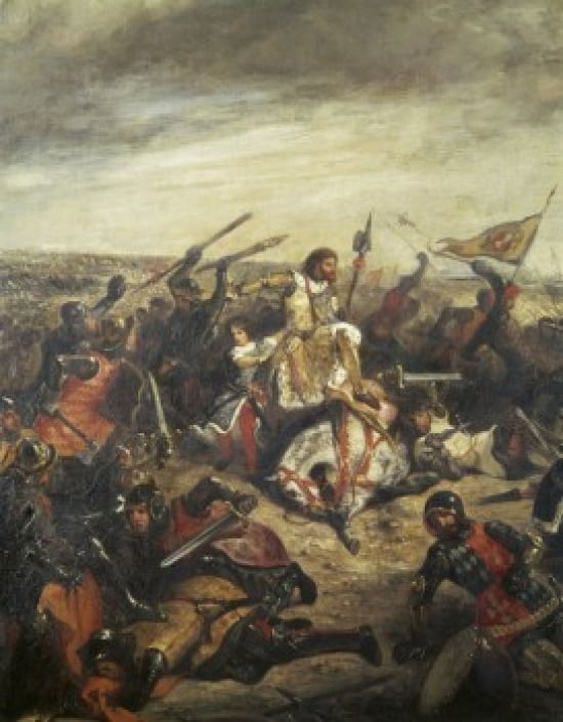 Battle of Poitiers Eugene Delacroix (1798-1863 French) Canvas Art - Eugene Delacroix (18 x 24)