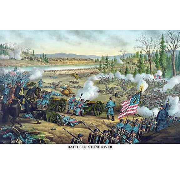 Battle of Stone River or Murfreesboro- Fine Art Canvas Print (20" x 30")