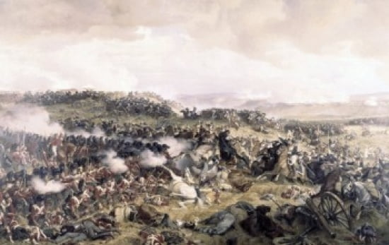 Battle of Waterloo 1874 Felix Henri E Philippoteaux (1815-1884 French) Canvas Art - Felix Henri E (24 x 36)