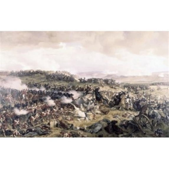 Waterloo Fight Battle of Waterloo 1874 Felix Henri E. Philippoteaux, 1815-1884 French ...