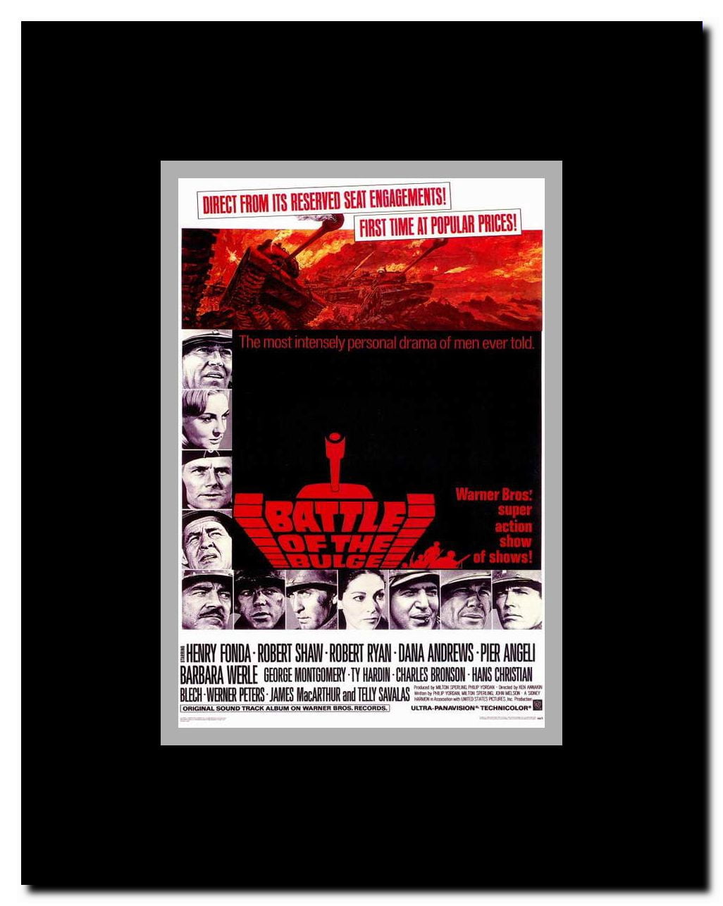 Battle of the Bulge Framed Movie Poster