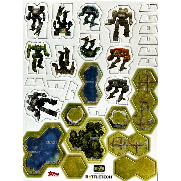 BattleTech Clan Invasion Additional BattleMechs & Terrain Punchboard (No Packaging)