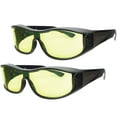 thumbnail image 1 of BattleVision Night Vision Wraparounds Green Night Driving Glasses, AS-SEEN-ON-TV, Fits Over Your Prescription Eyeglasses and Reading, See Clearer, Anti-Glare, Reduces Glare from Headlights, Unisex, 1 of 8
