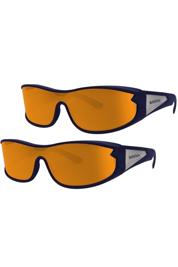 BattleVision Storm Wraparounds Bad Weather Driving Glasses, AS-SEEN-ON-TV, Fits Over Your Prescription Eyeglasses & Reading Glasses, See Clearer, Anti-Glare, Reduces Glare in Rain, Snow & More, Unise