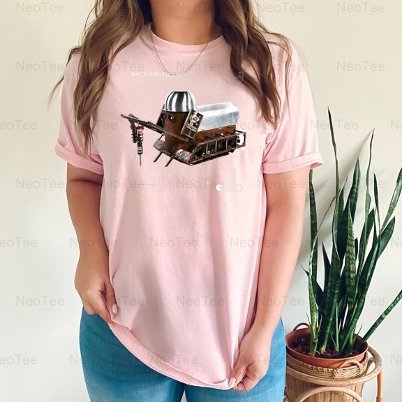 Battlebots Rusty Robot Text Stack Fighting Robots Competition TV Show Fan T-Shirt Unisex, up to 5XL