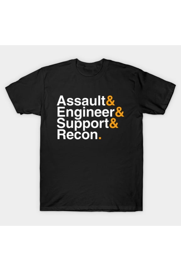 Battlefield 4 Classes Assault Engineer Support Recon Military Combat Unisex T-Shirt, up to size 3XL.