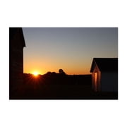 Battlefield Sunset - Manassas Virginia Photography Sunset Farmhouse Rural Silhouette Barn Landscape Country Unframed Wall Art Print 24 x 36 inches