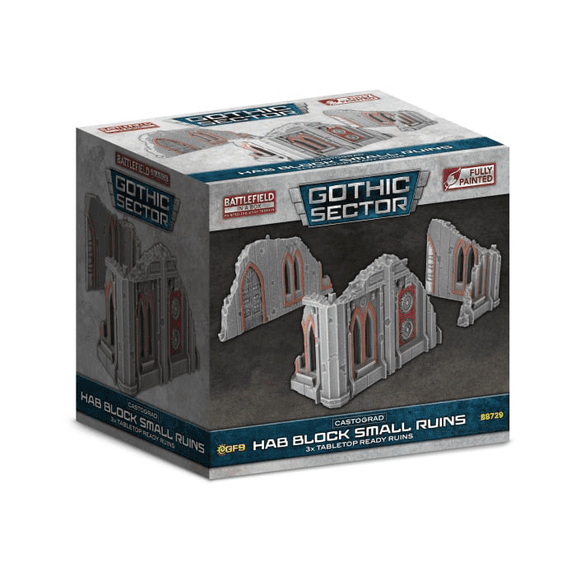 Battlefield in a Box: Gothic Sector: Castograd Hab Block Small Ruins (x3)