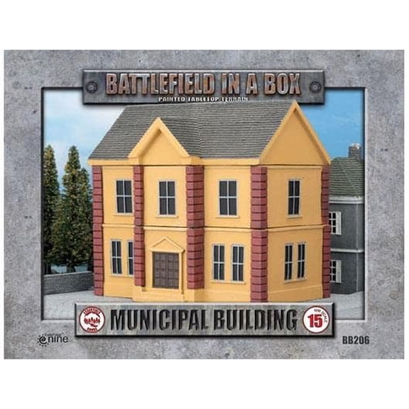 Battlefield in a Box Municipal Building Prepainted 15mm Terrain BB206