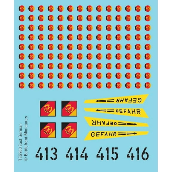World War III Team Yankee: East German Decal Set