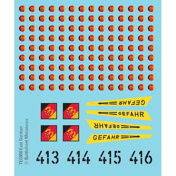 World War III Team Yankee: East German Decal Set