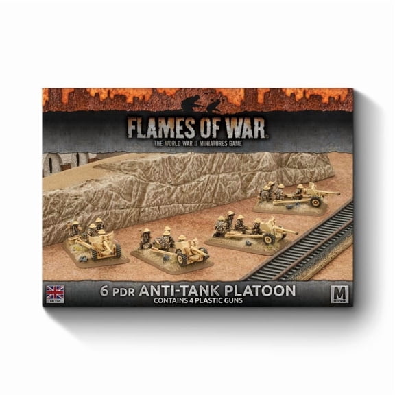 Battlefront Miniatures Flames of War British 6 PDR Anti-Tank Platoon FOW BBX38