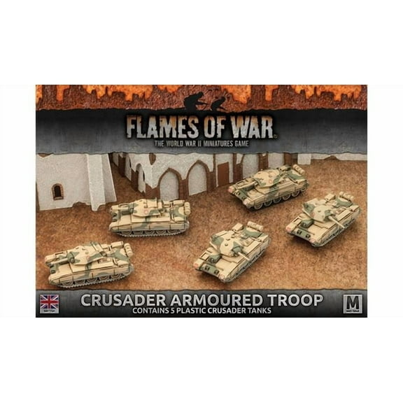 Battlefront Miniatures Flames of War British Crusader Armoured Troop FOW BBX39