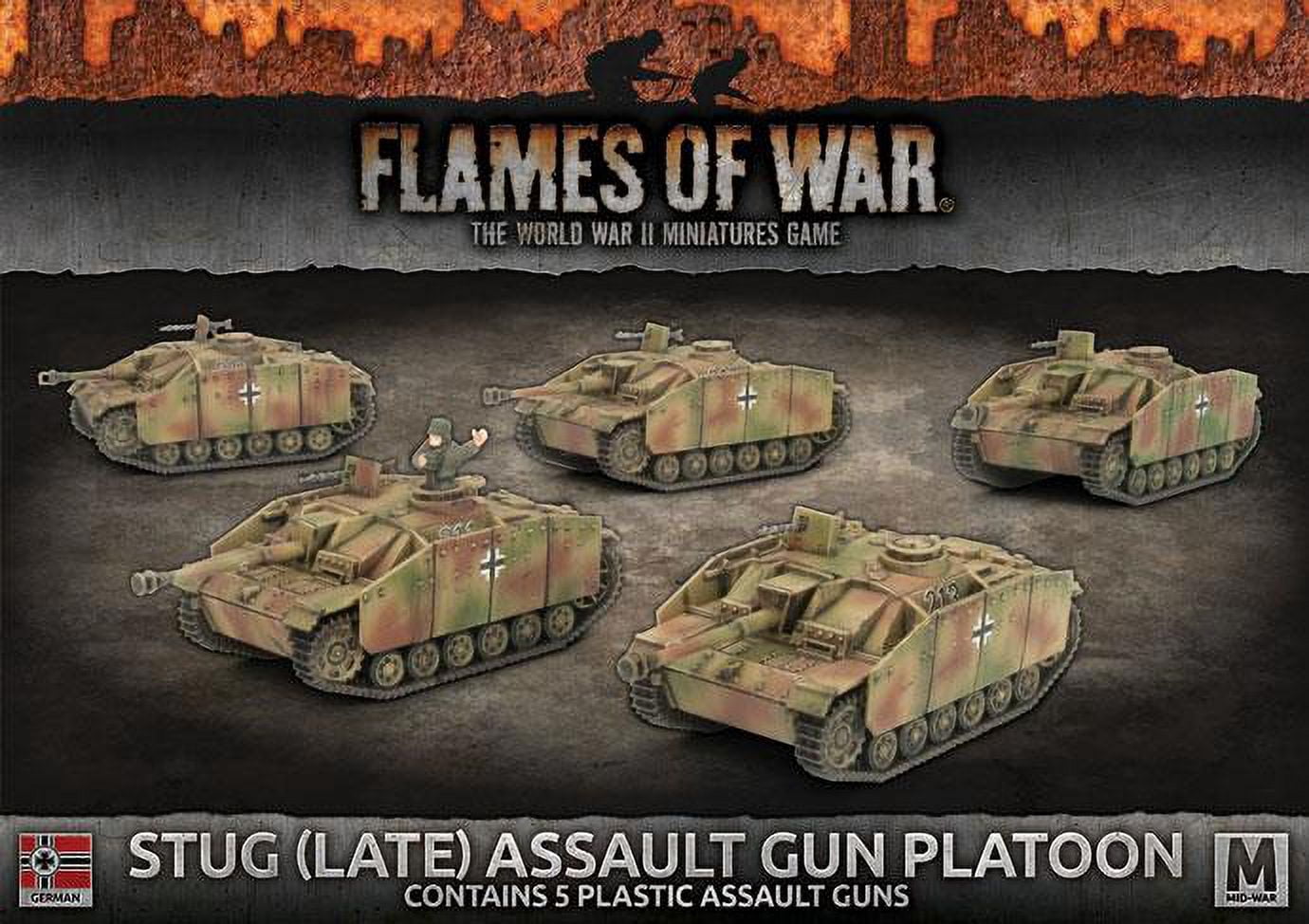 Battlefront Miniatures Flames of War Stug (Late) Assault Gun Platoon GBX123