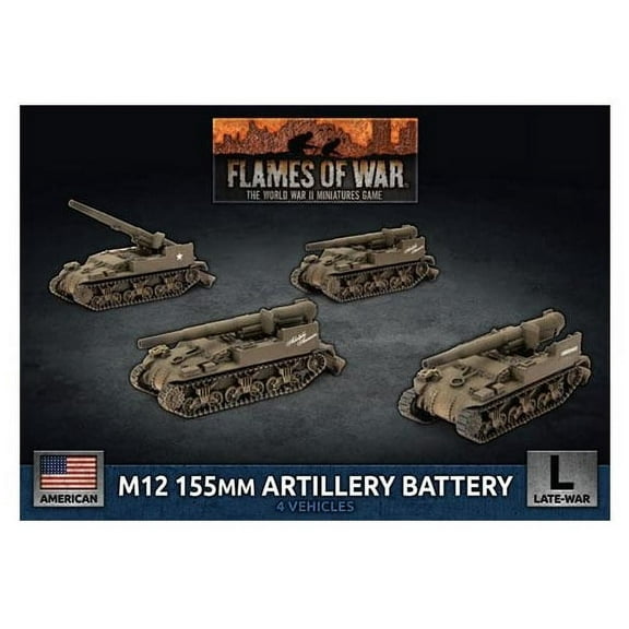 Battlefront Miniatures M12 155mm Artillery Battery New