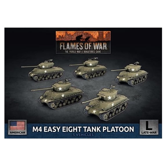 Flames of War: American M4 Easy Eight Tank Platoon (Late-War)
