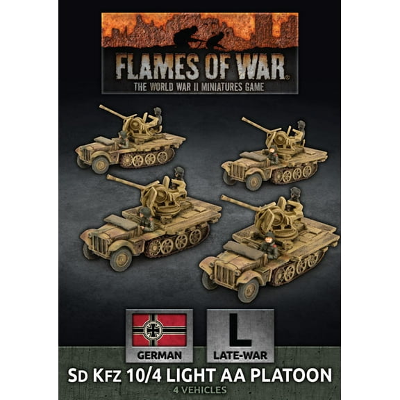 Battlefront Miniatures Sd Kfz 10/4 Light AA Platoon New