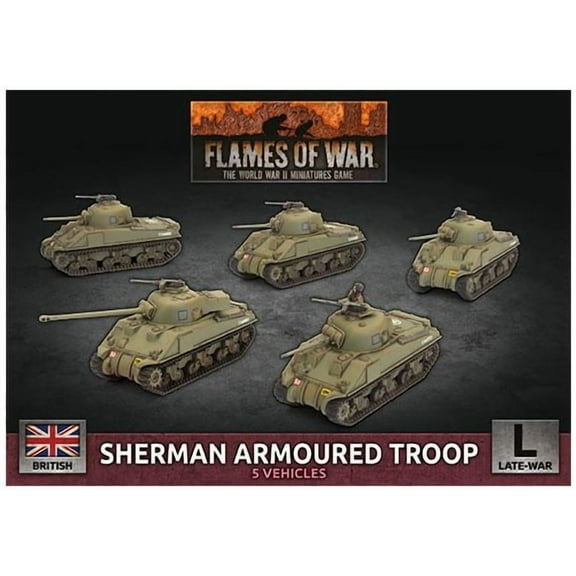 Battlefront Miniatures Sherman Armoured Troop New