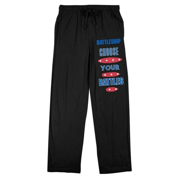 Battleship Choose Your Battles Men's Black Sleep Pajama Pants