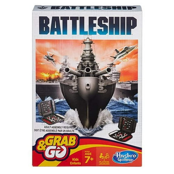 Battleship Grab and Go Board Game for Kids and Family Ages 7 and Up, 2 Players