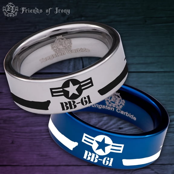 Battleship Iowa Tungsten Carbide Ring