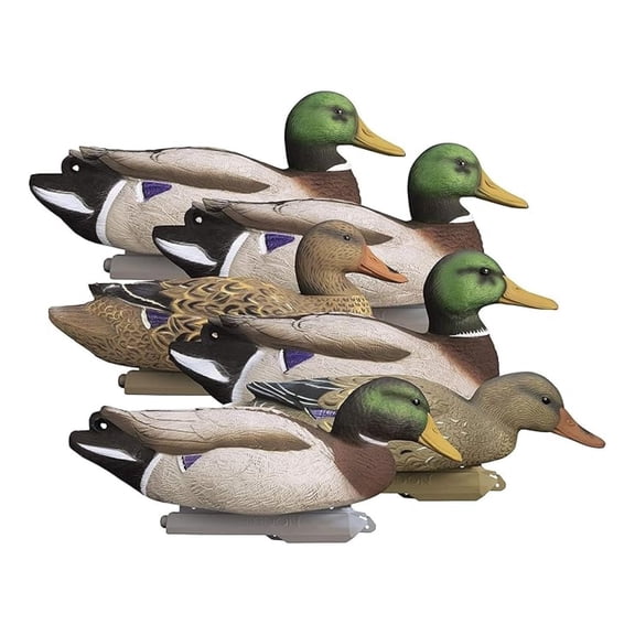 Battleship Mallard Decoys for Waterfowl Hunting |Unsinkable Decoy with Weighted Keels & Swivel Heads Foam-Filled | 6pk