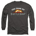 thumbnail image 1 of Battleship Sunk Long Sleeve Adult 18/1 T-Shirt Charcoal, 1 of 1