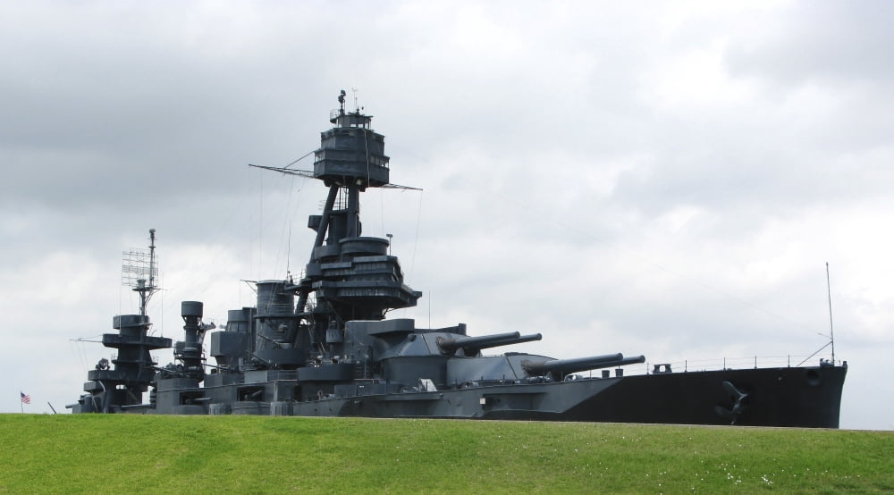 Battleship USS Texas Canvas Art - Michael WoodStocktrek Images (37 x 21)