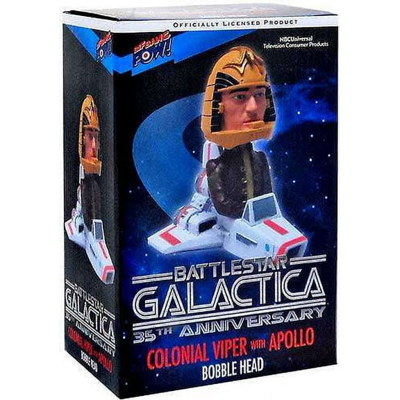 Battlestar Galactica 35th Anniversary Colonial Viper with Apollo Bobble Head