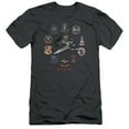 thumbnail image 1 of Battlestar Galactica Badges S/S Adult 30/1 T-Shirt-Charcoal, 1 of 1