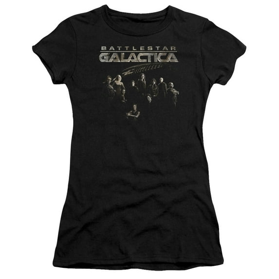 Battlestar Galactica Battle Cast S/S Junior Women's T-Shirt Sheer Black
