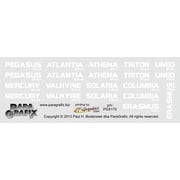 Battlestar Galactica - Battlestar Pegasus Registry Decals - PGX171 ParaGrafix